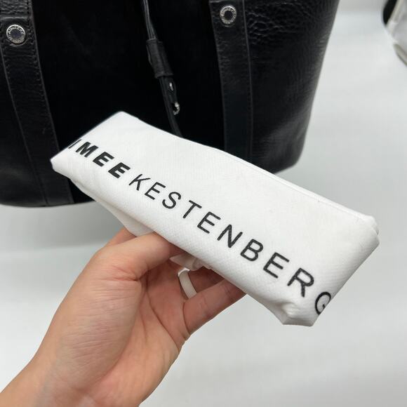 Aimee Kestenberg About Town Suede Drawstring Bags Black - Picture 15 of 16